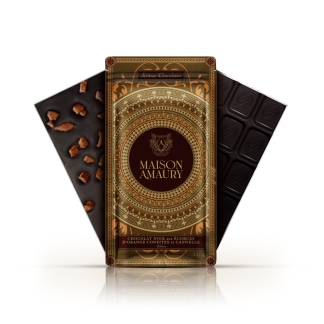 Dark Chocolate Bar with Candied Orange Peel & Cinnamon