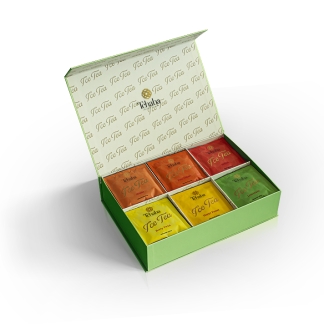 Coffret Tchaba ice tea plein 6 cases vert