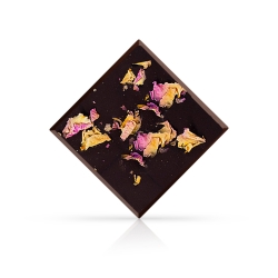 Napolitain chocolat noir à la rose