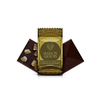 Neapolitan dark chocolate with lemon and ginger