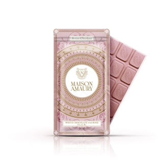 Tablette chocolat blanc à la rose