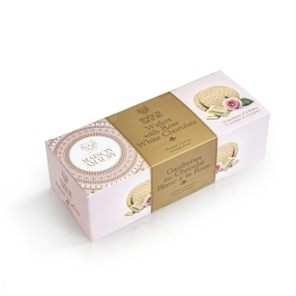 Wafers  with  White Chocolate  & Rose