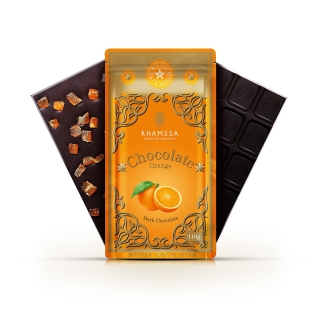 Tablette chocolat noir à l'orange