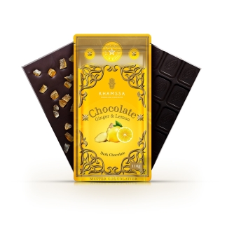 Tablette chocolat noir au citron et gingembre