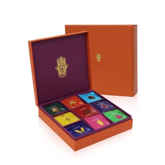 Coffret thé khamssa cuir 63s