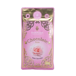 Dark chocolate bar with rose